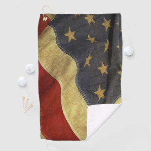 Distressed American Flag Golf Towel