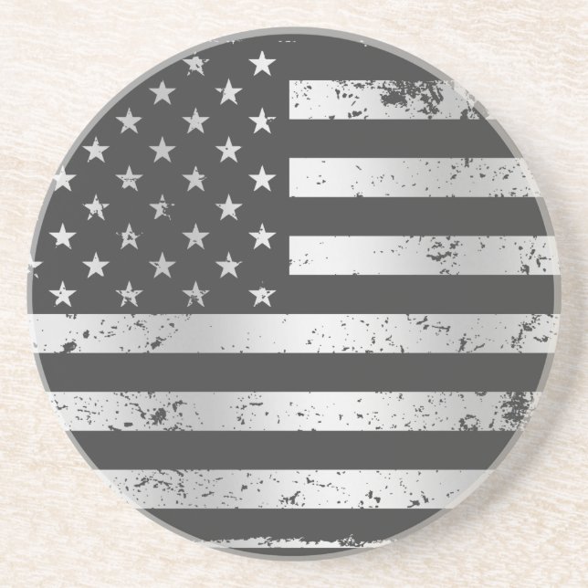 Distressed American Flag II Coaster (Front)