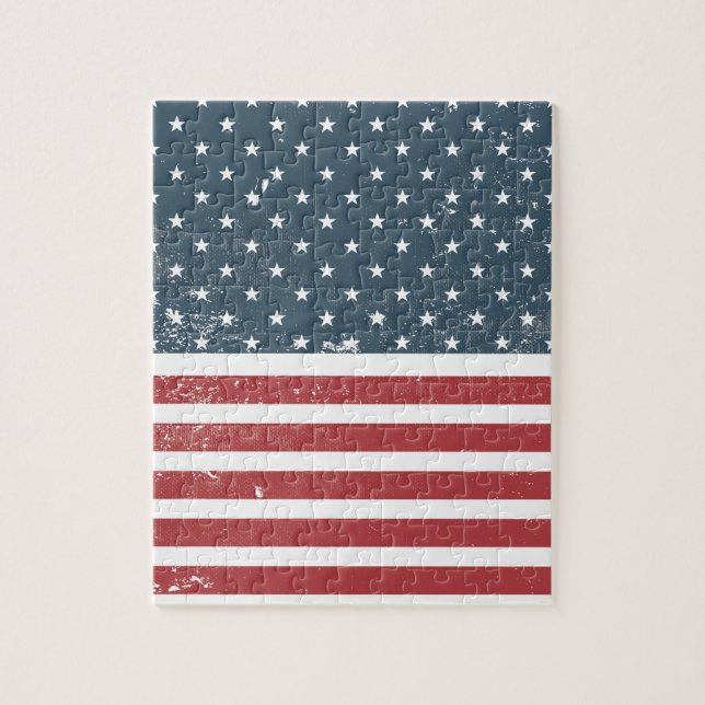 distressed american flag jigsaw puzzle (Vertical)