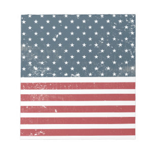 distressed american flag notepad