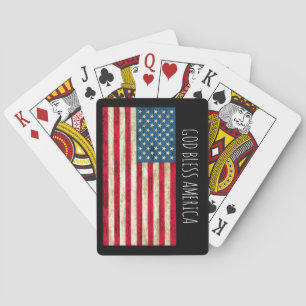 Distressed American Flag Playing Cards