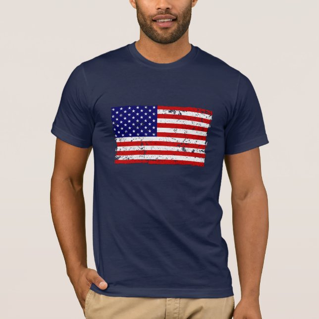 Distressed American Flag T-Shirt (Front)
