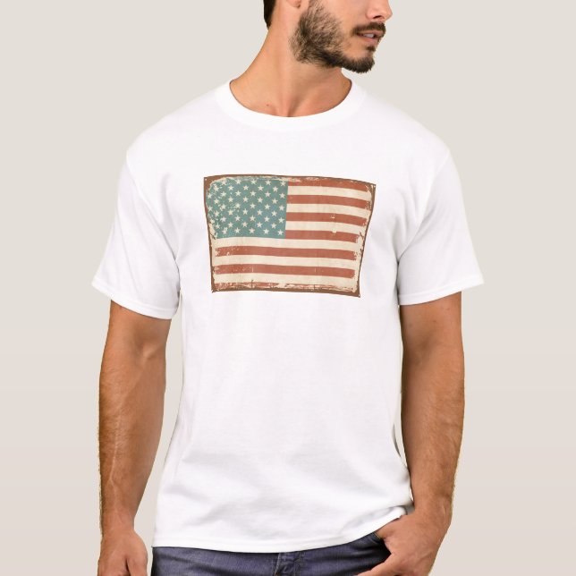 Distressed American Flag T-Shirt (Front)