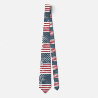 distressed american flag tie