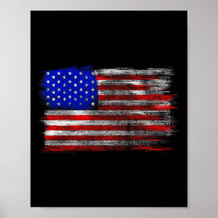 Distressed American Flag - United States Usa T Shi Poster