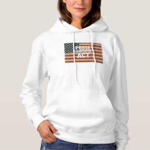 Distressed American Flag with Posse Comitatus Act Hoodie