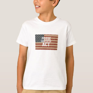 Distressed American Flag with Posse Comitatus Act T-Shirt