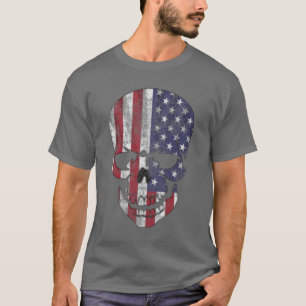 Distressed American Skull T-Shirt