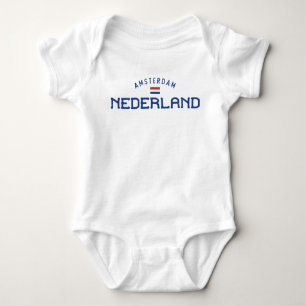 Distressed Amsterdam Nederland (Netherlands) Baby Bodysuit