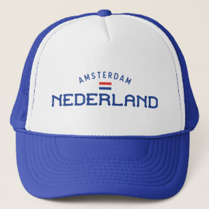 Distressed Amsterdam Nederland (Netherlands) Trucker Hat