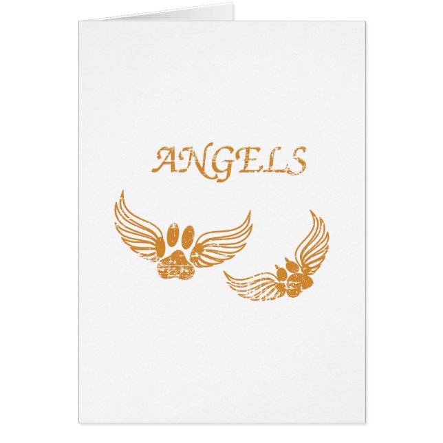 Distressed Angel Pet Paws (Front)
