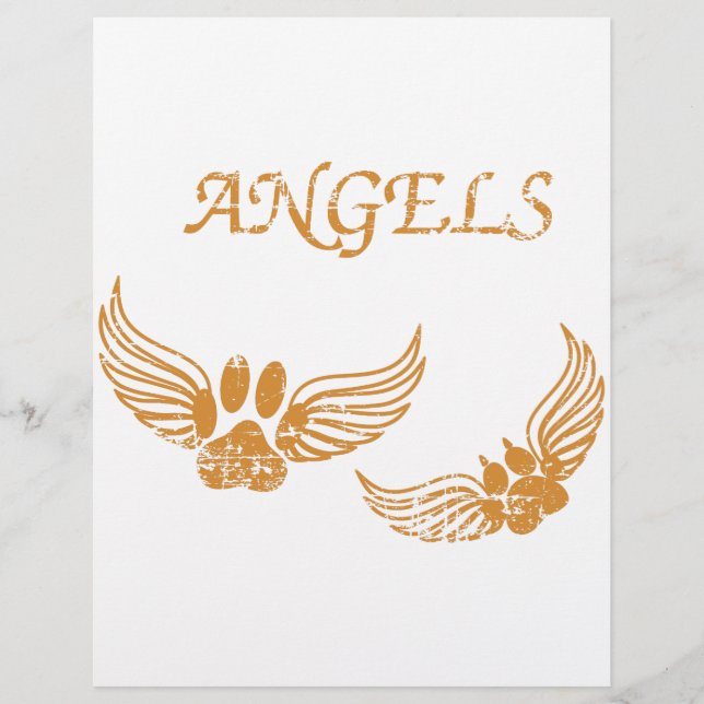 Distressed Angel Pet Paws (Front)