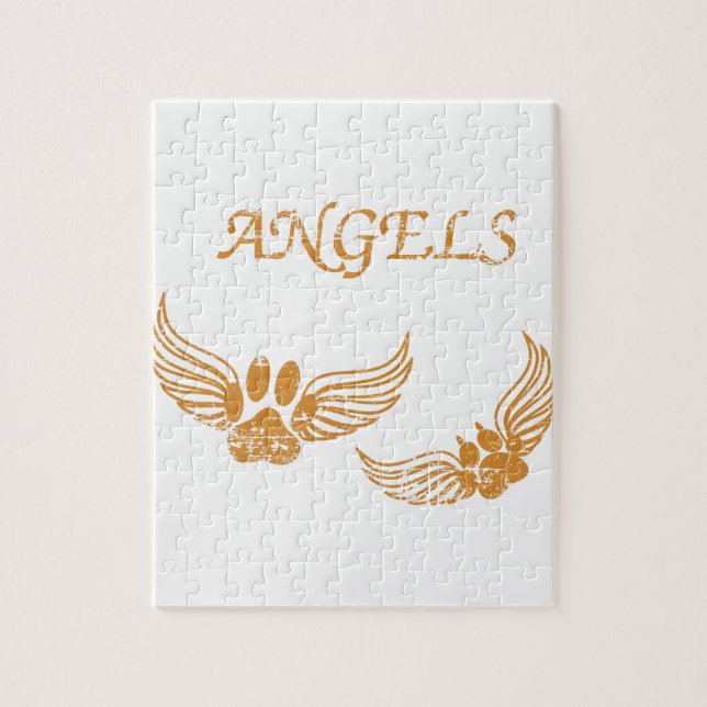 Distressed Angel Pet Paws Jigsaw Puzzle (Vertical)
