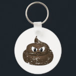 Distressed Angry Cartoon Poop Belt Buckle Key Ring<br><div class="desc">A drawing of an angry poop.
Cartoon character with distressed effect.</div>