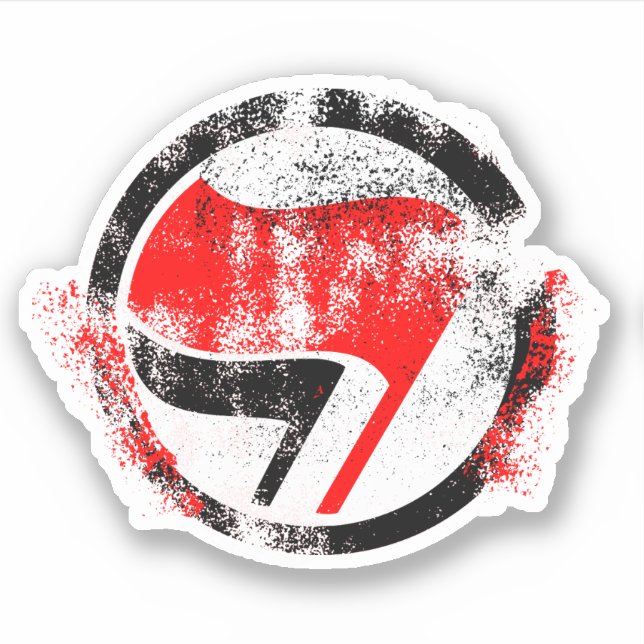 Distressed Anti-Fascist Action Flag (Front)