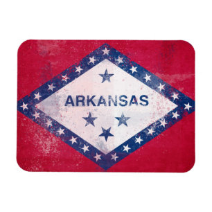 Distressed Arkansas Flag Magnet