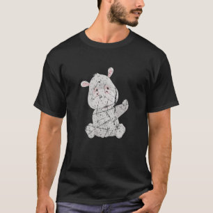 Distressed Baby Hippopotamus Hippos Zoo Animal   T-Shirt