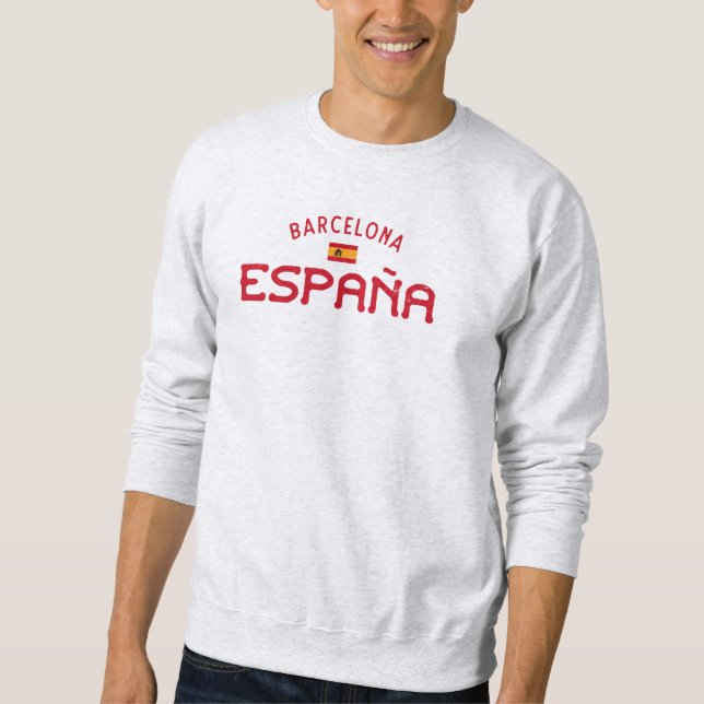 Distressed Barcelona Spain (España) Sweatshirt (Front)