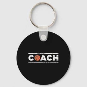 Distressed Basketball Coach  Key Ring