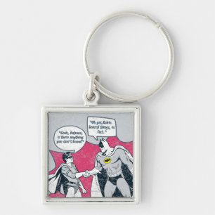 Distressed Batman And Robin Handshake Key Ring