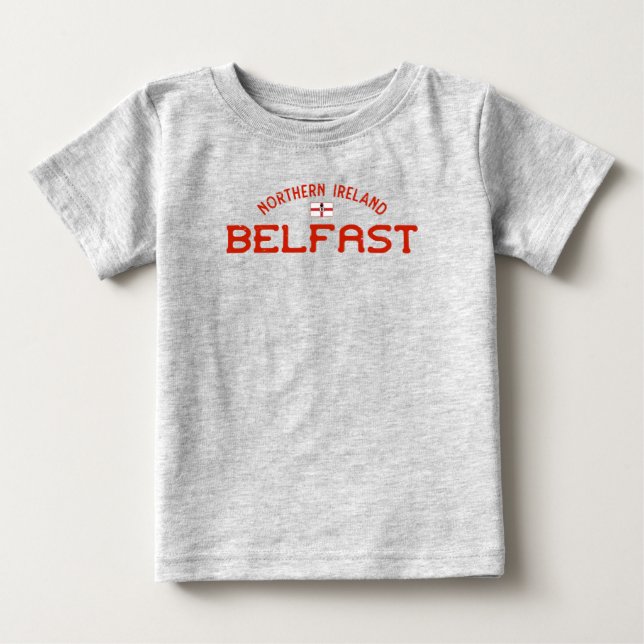 Distressed Belfast Northern Ireland Ulster Banner Baby T-Shirt (Front)