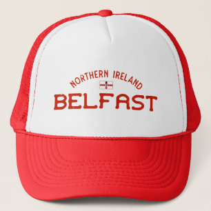 Distressed Belfast Northern Ireland Ulster Banner Trucker Hat