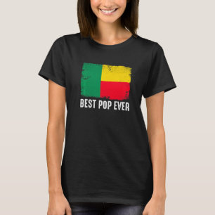 Distressed Benin Flag Best Pop Ever Patriotic T-Shirt