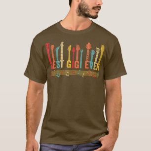 Distressed Best Gigi Ever Mummy Guitar Mothers Day T-Shirt