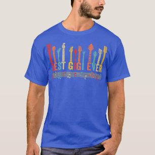 Distressed Best Gigi Ever Mummy Guitar Mothers Day T-Shirt