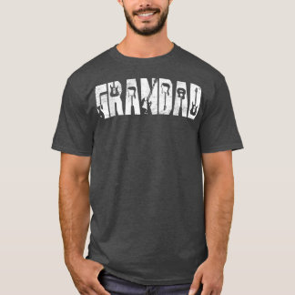 Distressed Best Grandad Ever Guitar Lover Guitaris T-Shirt