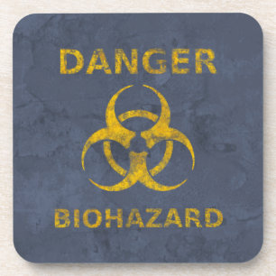 Distressed Biohazard Symbol Coaster