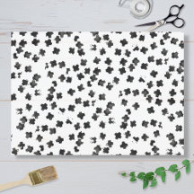 Distressed Black Cross Tissue Paper
