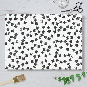 Distressed Black Cross Tissue Paper