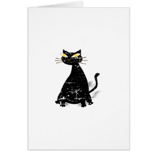 Distressed Black Fat Cat