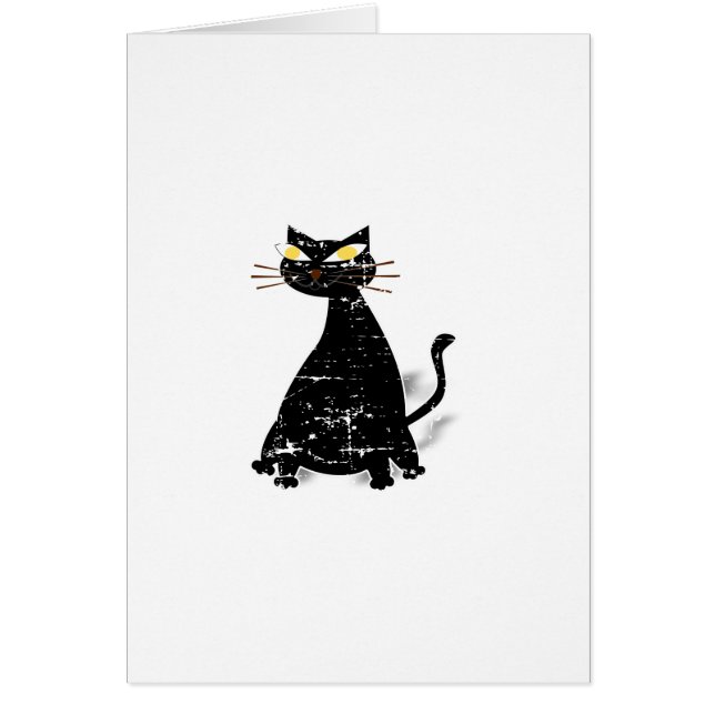 Distressed Black Fat Cat (Front)