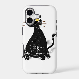 Distressed Black Fat Cat