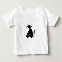 Distressed Black Fat Cat