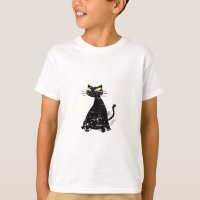 Distressed Black Fat Cat