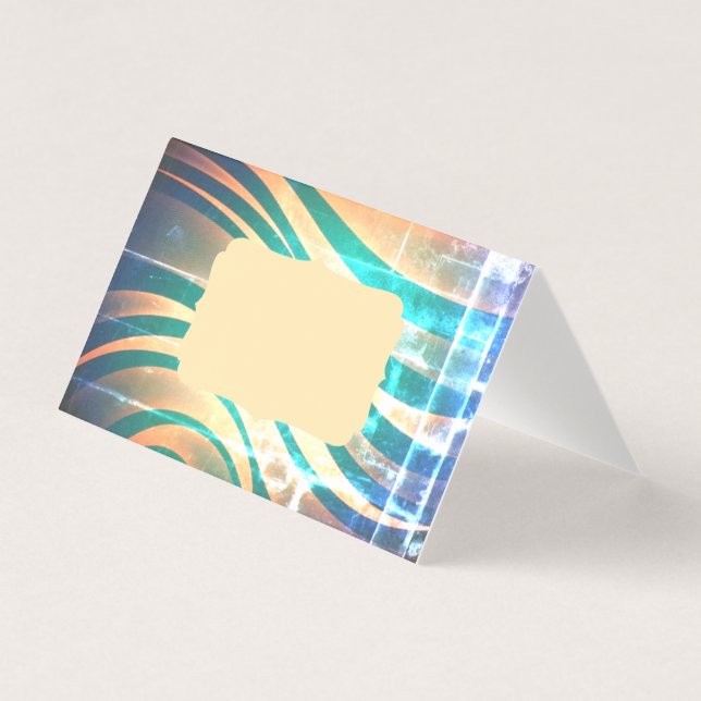 Distressed Blue and Peach Greeting cards (Front)