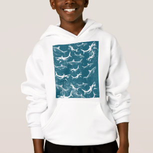 Distressed Blue Shark Pattern 