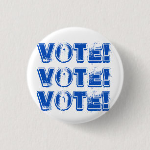Distressed Blue VOTE VOTE VOTE Campaign Button