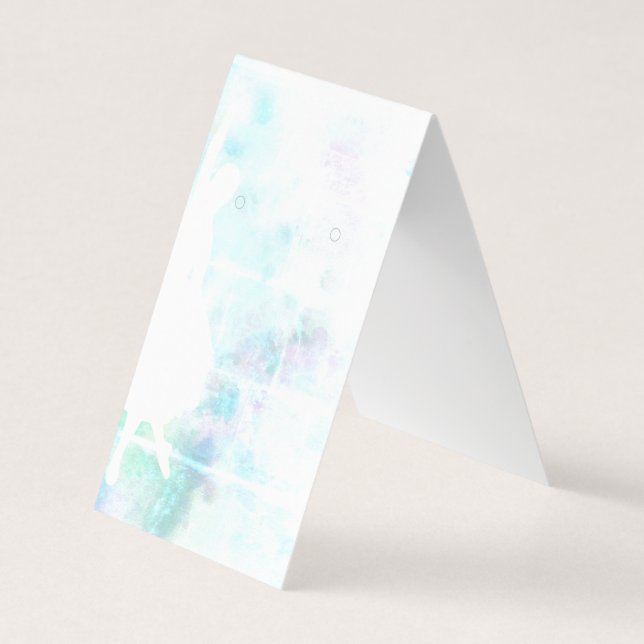 Distressed Blue & White Ballet Tent Earring Cards (Front)