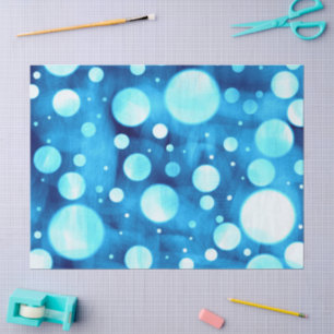 Distressed Blue White Polka Dots Pattern Decoupage Tissue Paper