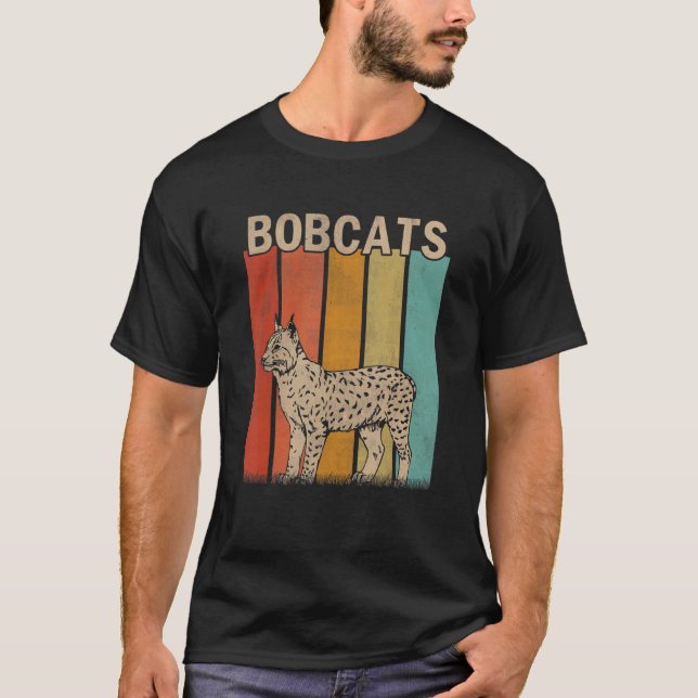 Distressed Bobcats   Men Women Kid Cute Bobcats Re T-Shirt (Front)