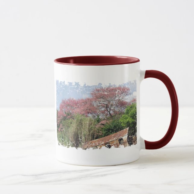Distressed Border - 2-sided Ringer Mug (Right)