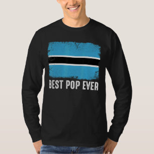 Distressed Botswana Flag Best Pop Ever Family T-Shirt