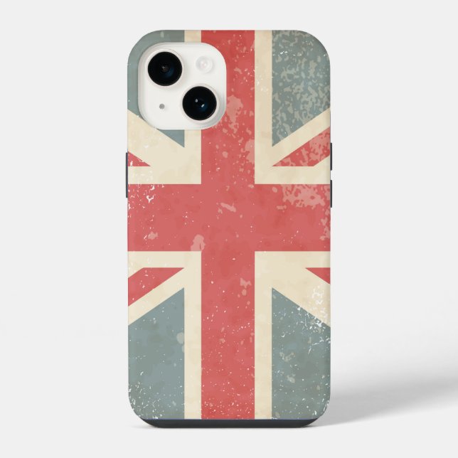 Distressed British Union Jack  iPhone Case (Back)