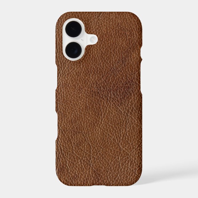 Distressed Brown Leather Look Printed Image (Back)