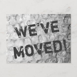 Distressed bubble wrap texture moving postcards