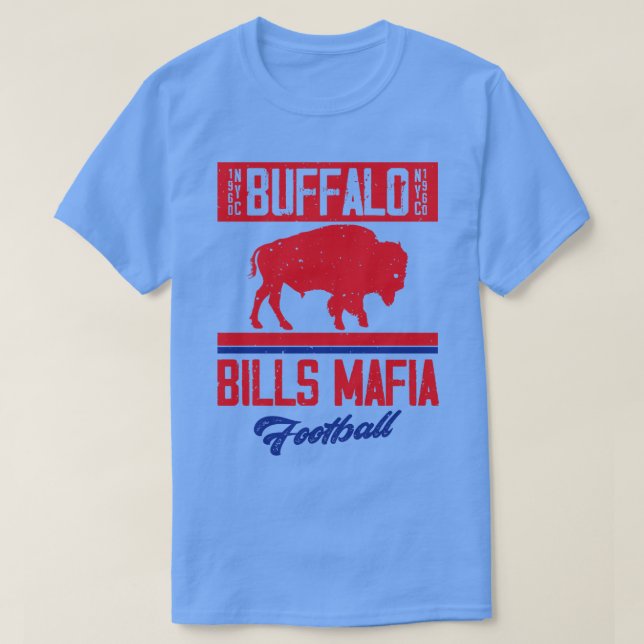 Distressed Buffalo NYC 1960 Bills Mafia  Distresse T-Shirt (Design Front)